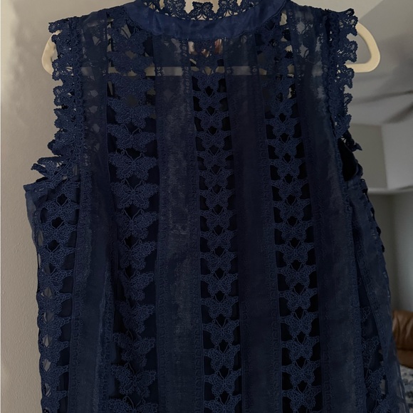 Nordstrom Blue Sleeveless Crew Neck Mini - Picture 5 of 7